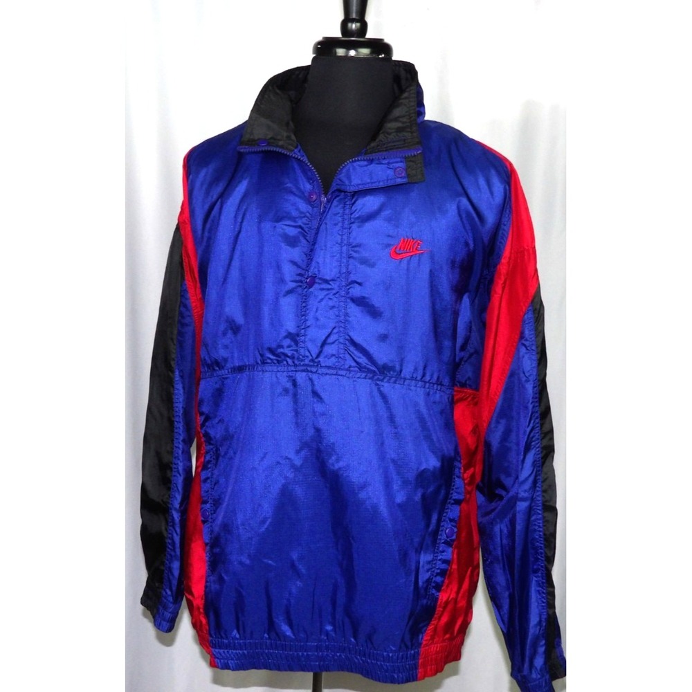 NIKE Vintage 90's Gray Tag Zip-Up Colorblock Windbreaker Jacket Men's XL